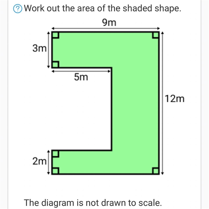 Work out the area of the shaded shape.-example-1