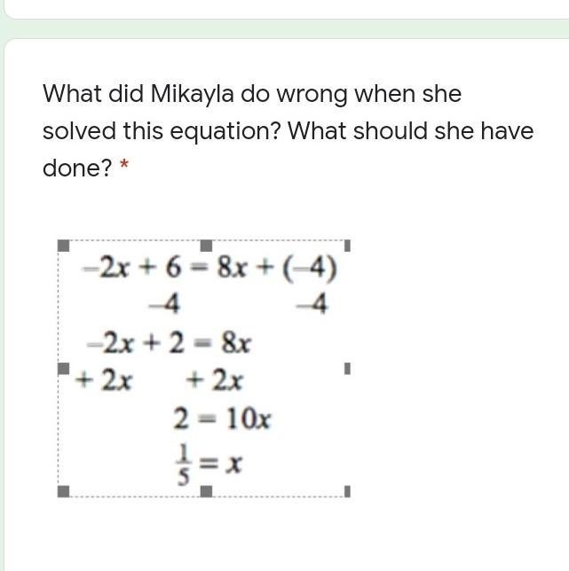 Hw assignment. What did she do incorrect?​-example-1