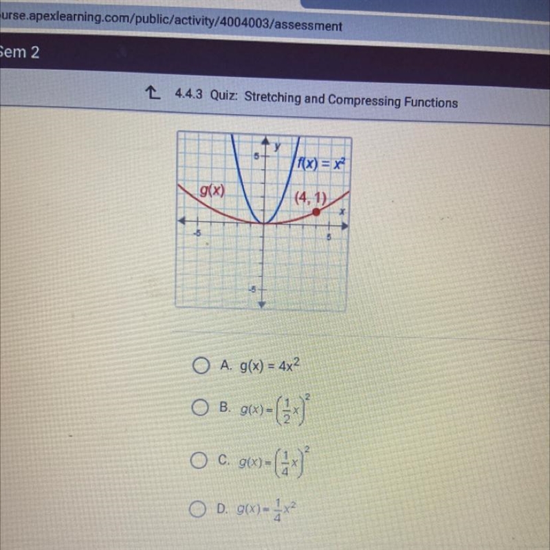 F(x) = x2. What is g(x)?-example-1