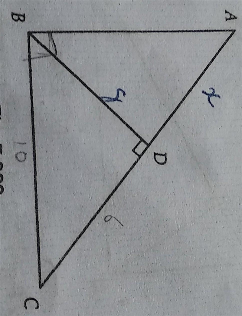 Angle ABC = 90° , BC = 10cm , CD = 6cm , then AD = ? ​-example-1