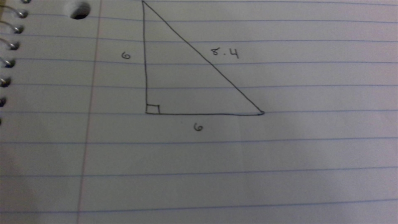 Classify the following triangle. Check all that apply . A. Isosceles B. Obtuse C. Acute-example-1