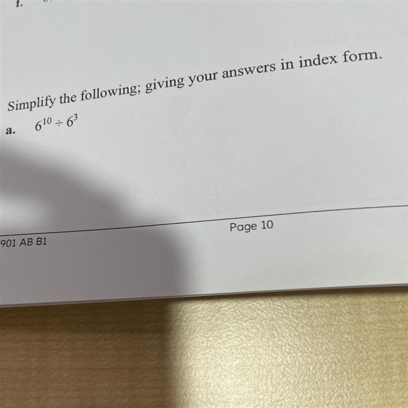 Simplify the following ；giving your answers in index form-example-1