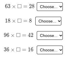 Choose Yes or No to tell if the fraction 4/9 will make each equation true.-example-1