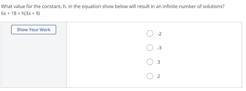 What would h have to be to make the equation have infinite answers-example-1