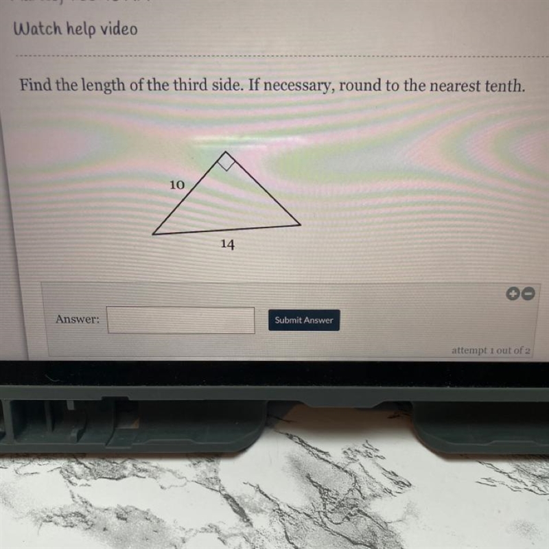 Find the length of the third side. If necessary, round to the nearest tenth.-example-1