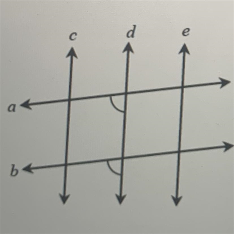 Hi, Help plssss Using the given picture, determine which 2 lines are parallel and-example-1