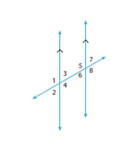 Are the corresponding angles 7 and 6 /5 and 8 or 7 and 3 8and 4 please explain I'm-example-1