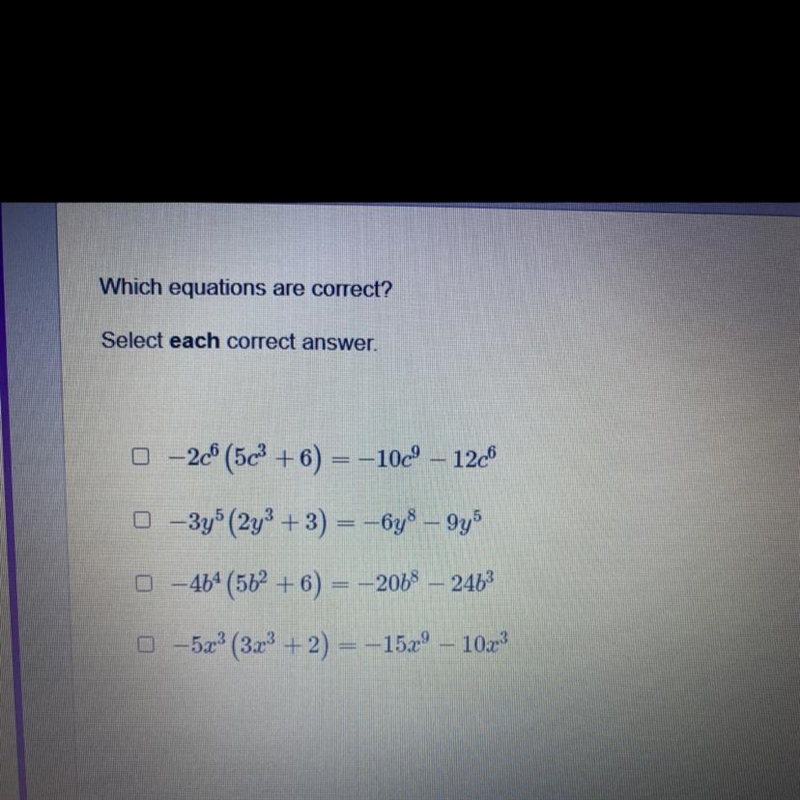 Which equations are correct-example-1