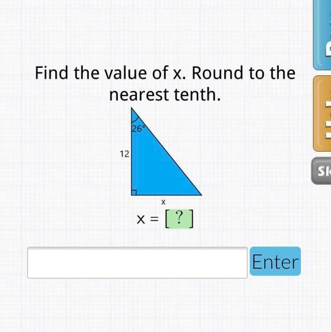 Please find the value of x-example-1