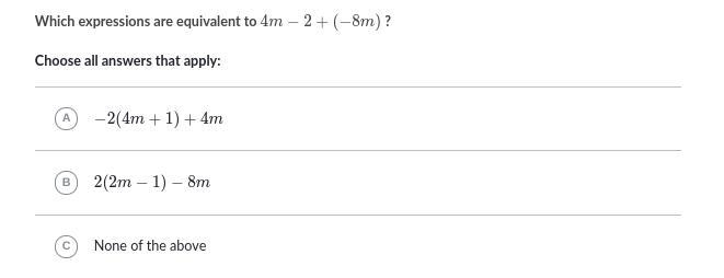 Which expressions are equivalent-example-1