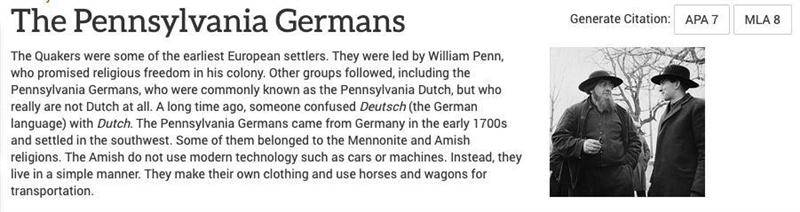 The settlers who brought their Mennonite and Amish faiths with them were from which-example-1