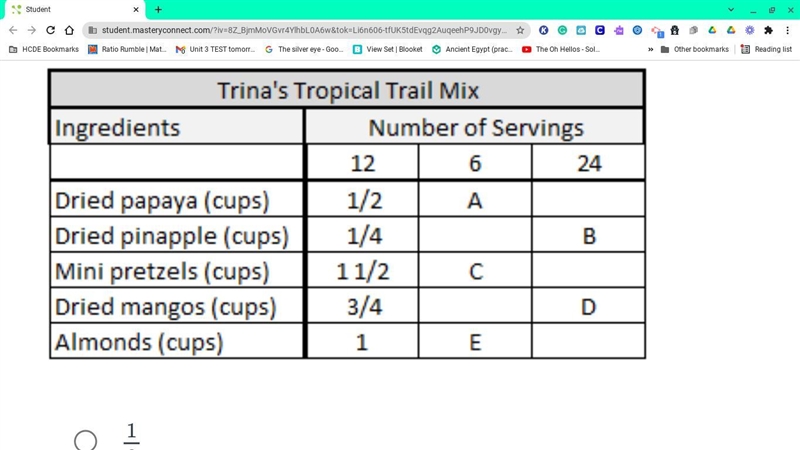 What number does A represent in the recipe?-example-1