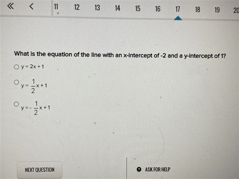 17. what is the equation of the line with…-example-1