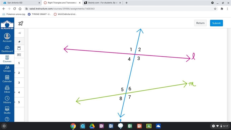 Which Angle has a corresponding angle of angle 6-example-1