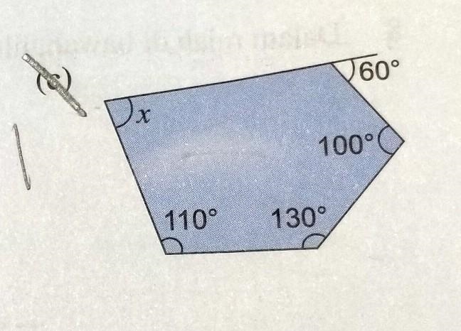 Calculate the value of x for the following polygon (answers me or i'll throw oli london-example-1