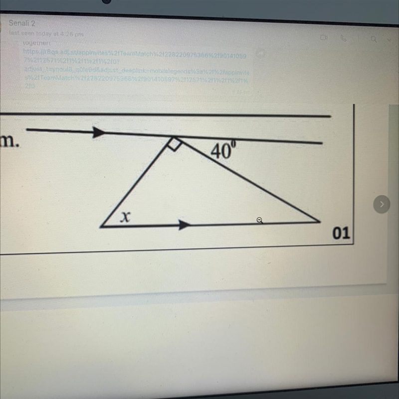 09. Find the value of x according to the data given in the diagram.-example-1