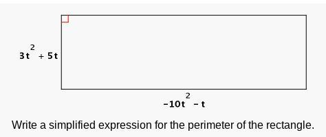 Write a simplified expression for the perimeter of the rectangle-example-1