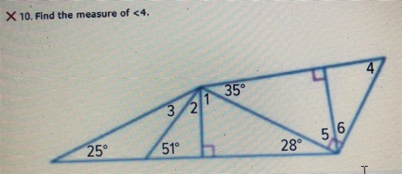 How can I find the measure of <4?-example-1