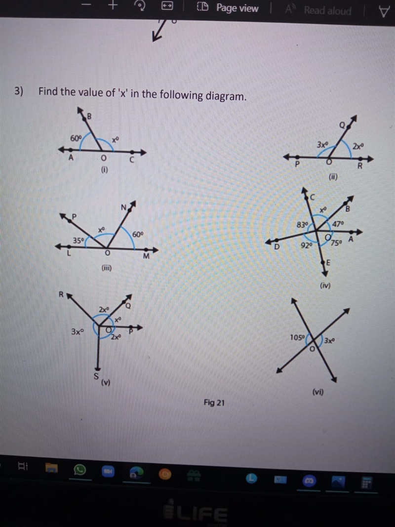 ANY ONE HELP ME ASNWER THIS QUESTION Find the value of 'x' in the following diagram-example-1