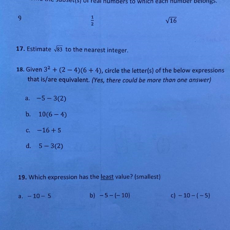 Algebra! Question 18!!!!-example-1