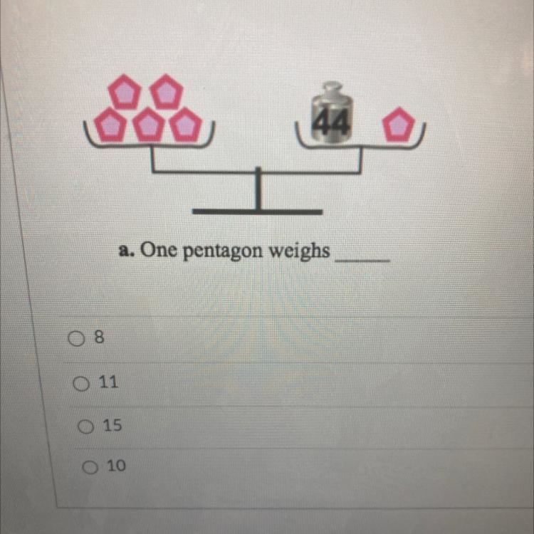 One pentagon weighs how much-example-1