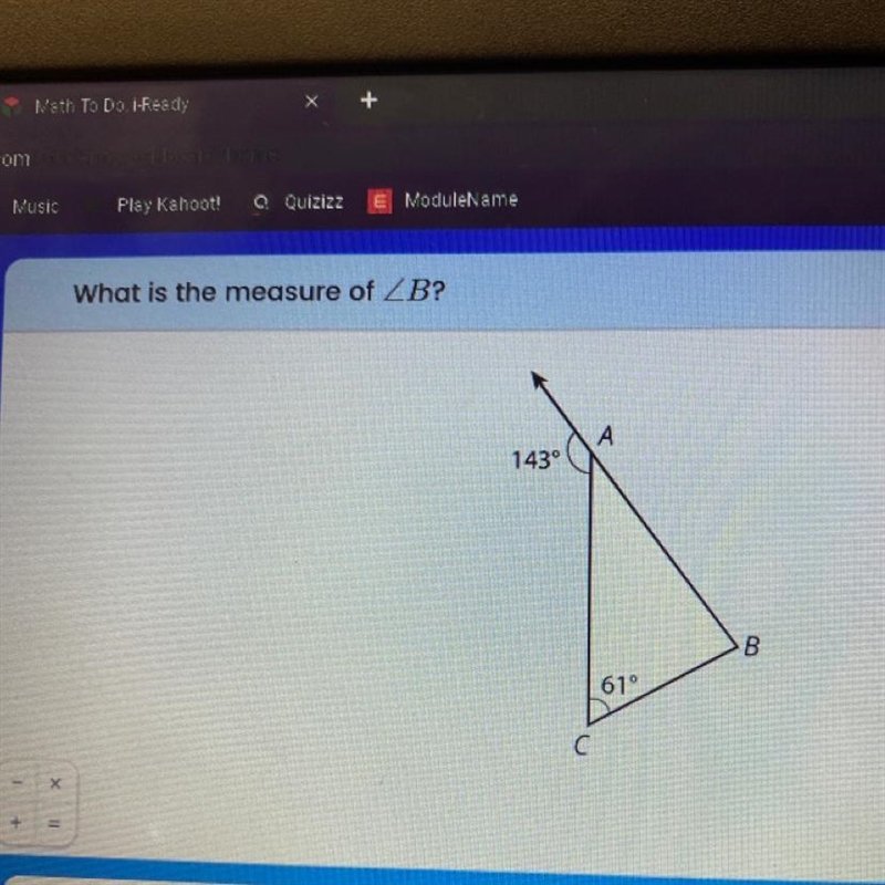 What is the measure of-example-1