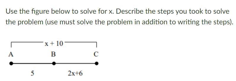 Use The Figure Below to Solve For x.-example-1