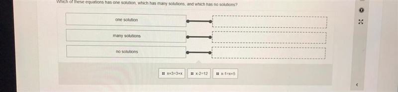 Which one of these equations has one solution, and which has no solutions? (Math)-example-1