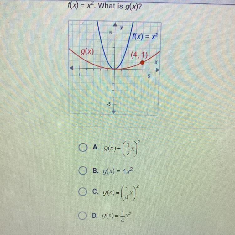 F(x) = x2. What is g(x)?-example-1