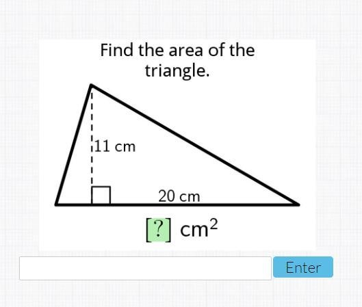 Find the area of the triangle.-example-1