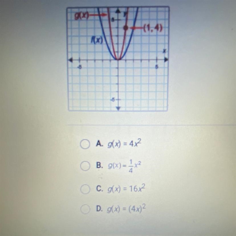 F(x)=x^2. What is g(x)?-example-1