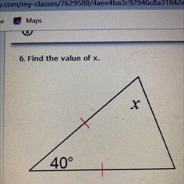 Find the value of X. 40,x-example-1