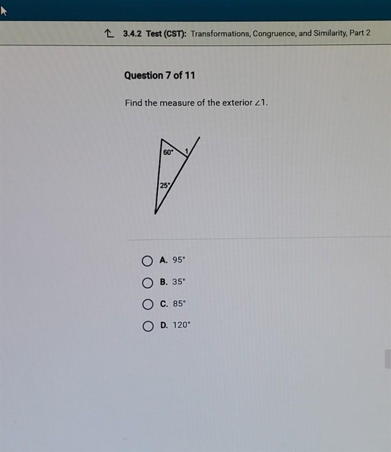 Find the measure of the exterior 1​-example-1