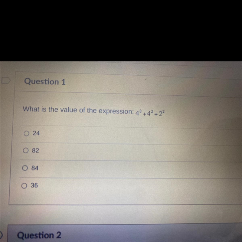 What is the value of the expression: 4+42 +22-example-1