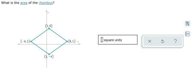 What is the area of the rhombus?-example-1