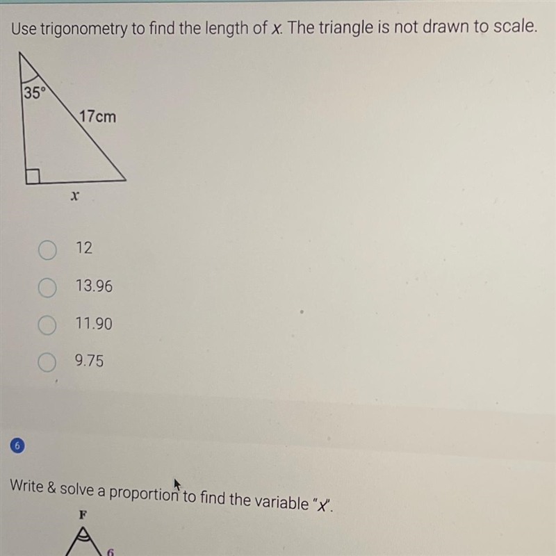 Use trigonometry to find the length of x. The triangle is not drawn to scale. 135 17cm-example-1