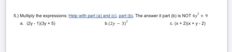 Multiply the expressions: The answer it part (b) is NOT 42 + 9-example-1