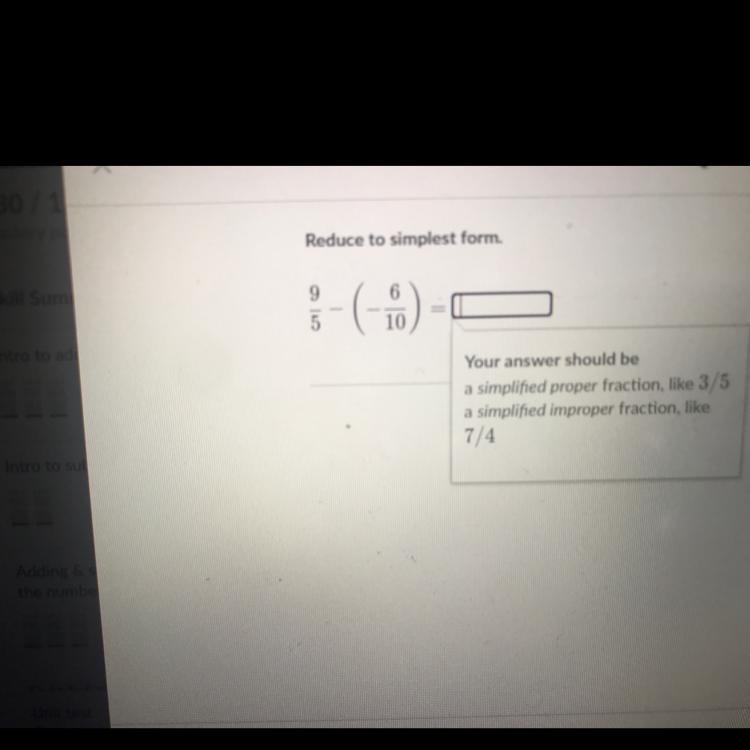 ￼9/5-(-6/10= reduced to the simplest form-example-1