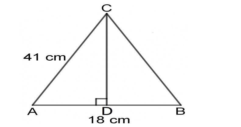 Find the area of the given isosceles triangle.​-example-1