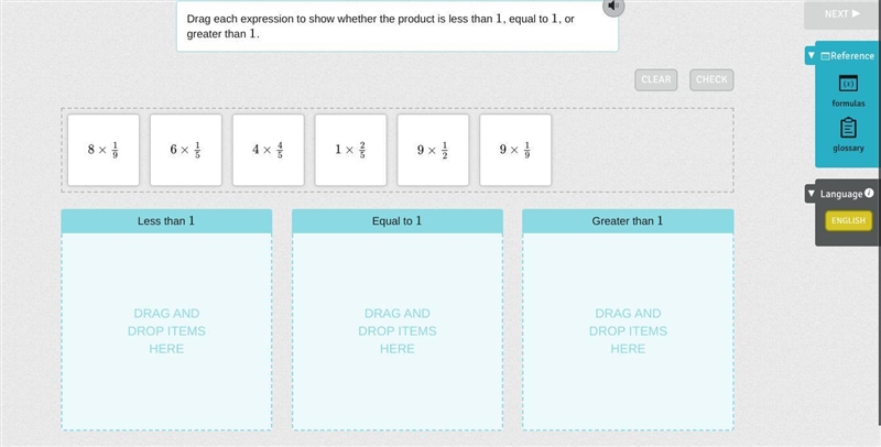 PLZ HELP I WILL GIVE POINTS Drag each expression to show whether the product is less-example-1