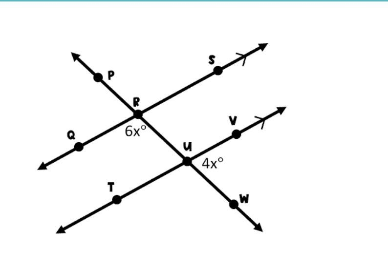 1 - m∠QRU = _____ °. 2 - m∠VUW = _____ °. 3 - m∠TUW = _____ °.-example-1