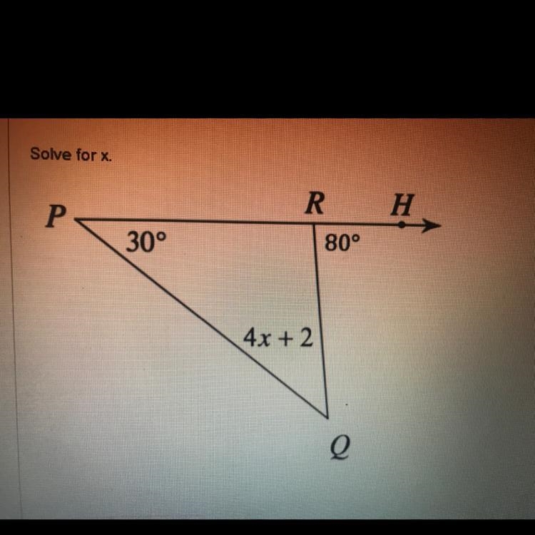 Need help ASAP! Question in picture;) Solve for x.-example-1