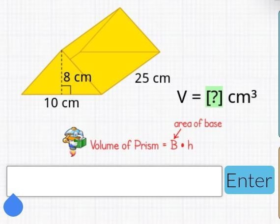 Whats the volume the triangular prism?​-example-1