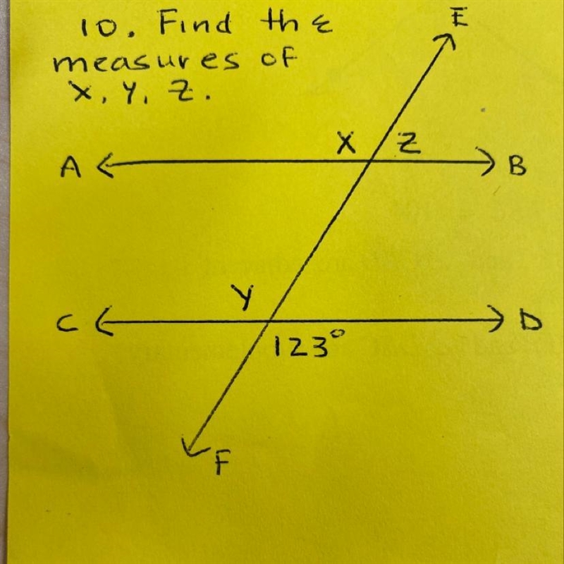 Find the measures of X, Y, Z.-example-1