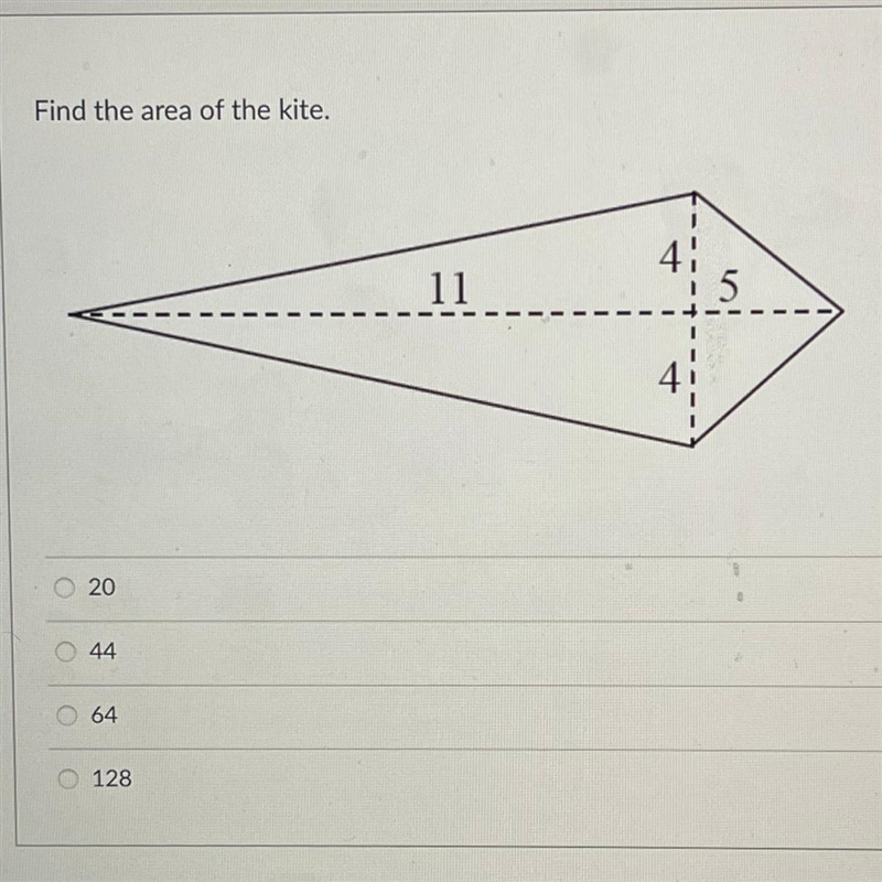 Find the area of the kite-example-1