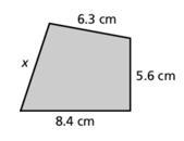 The perimeter of the polygon is 27.4 centimeters. Write and solve an equation to find-example-1