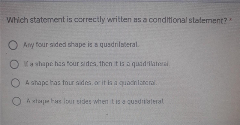 Which statement is correctly written as a conditional statement ​-example-1