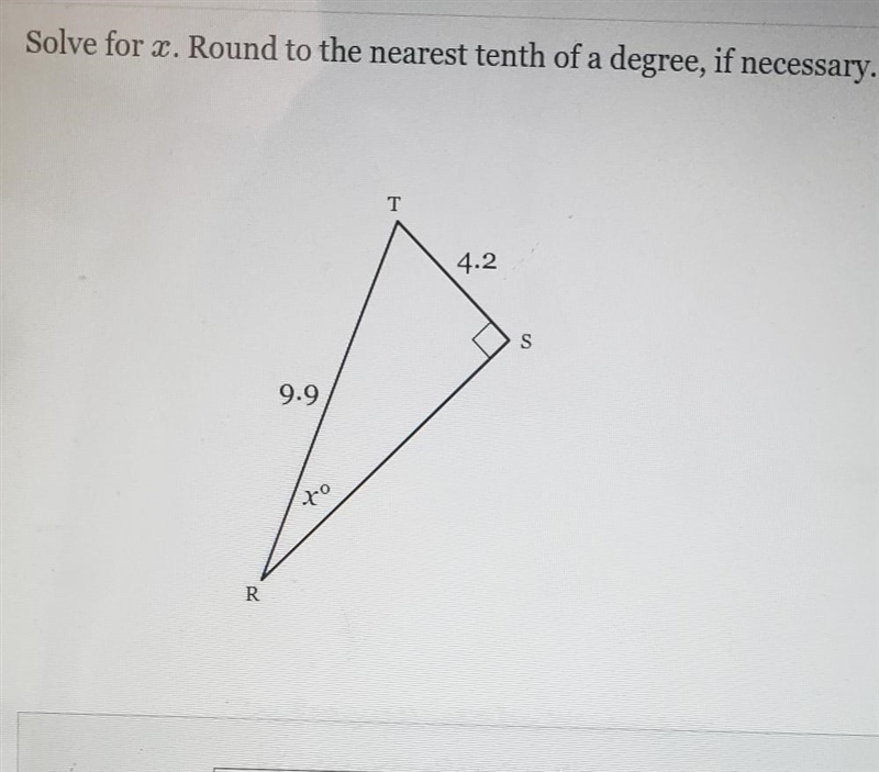 Solve for x. Round to the nearest tenth, if necessary.​-example-1