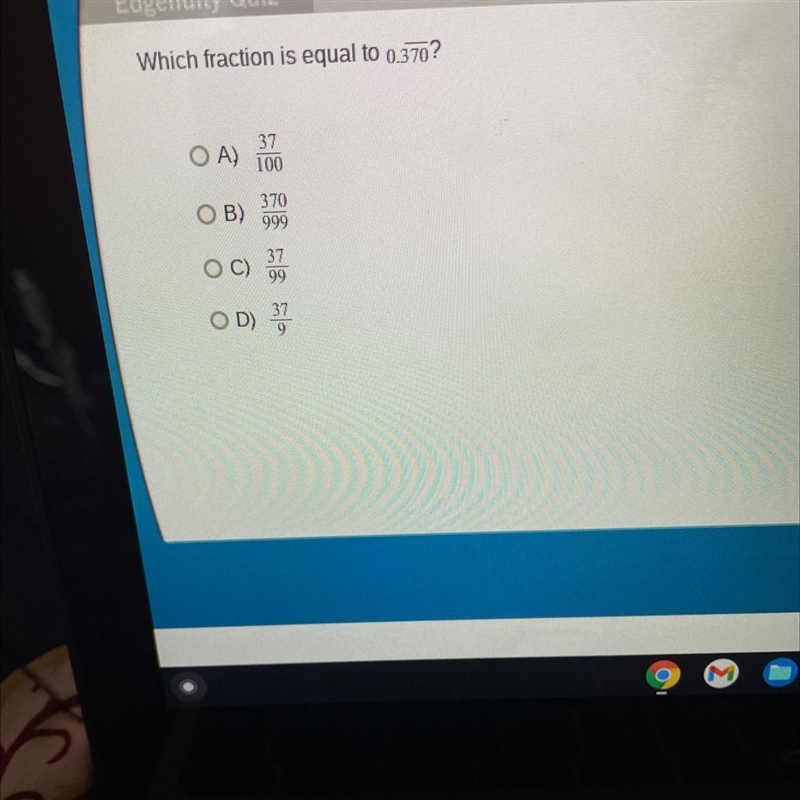 Okay which fraction is equal to 0.370￼?-example-1