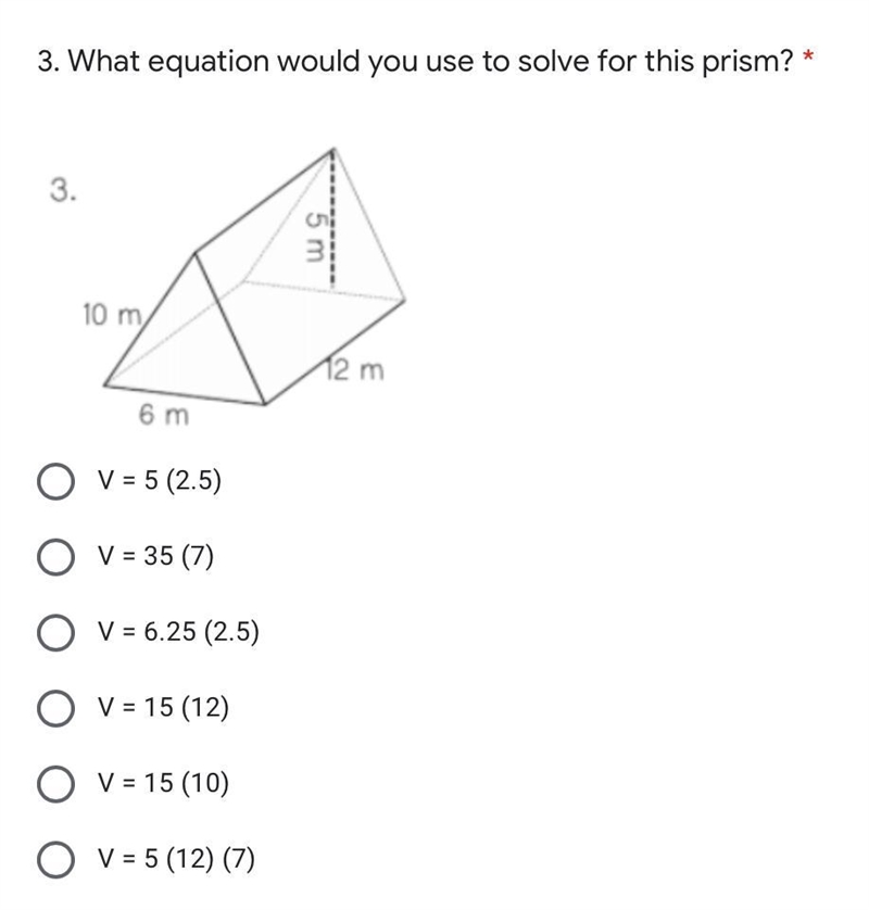 What is the volume of the prisms below? What equation would you use for the last picture-example-2